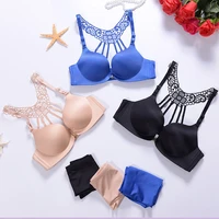 new fashion women bra set sexy intimates seamless push up bras 34 cup padded brassiere lace backless underwear lingerie women