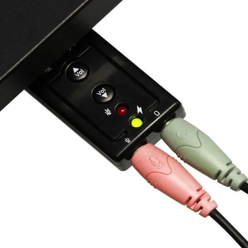 Внешняя звуковая карта USB 7 1 канал 3D аудио адаптер с 3 5 мм наушниками для Mac Win Compter