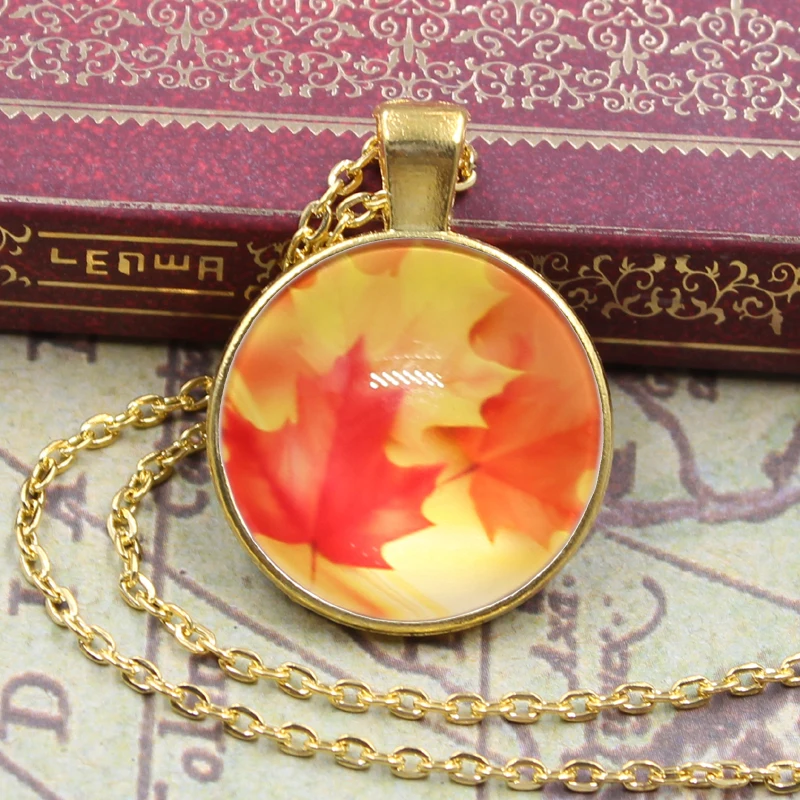 Новый бренд ювелирных изделий Канада Кленовый лист очаровательное стекло