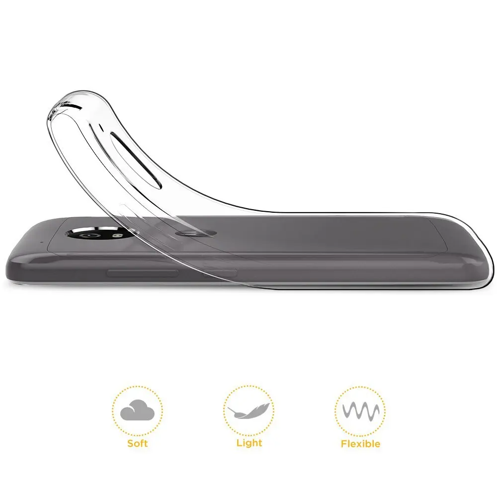 UPaitou Clear TPU Case for Motorola Moto G5 / Plus Transparent Soft Sinicon Back Cover G5+ |