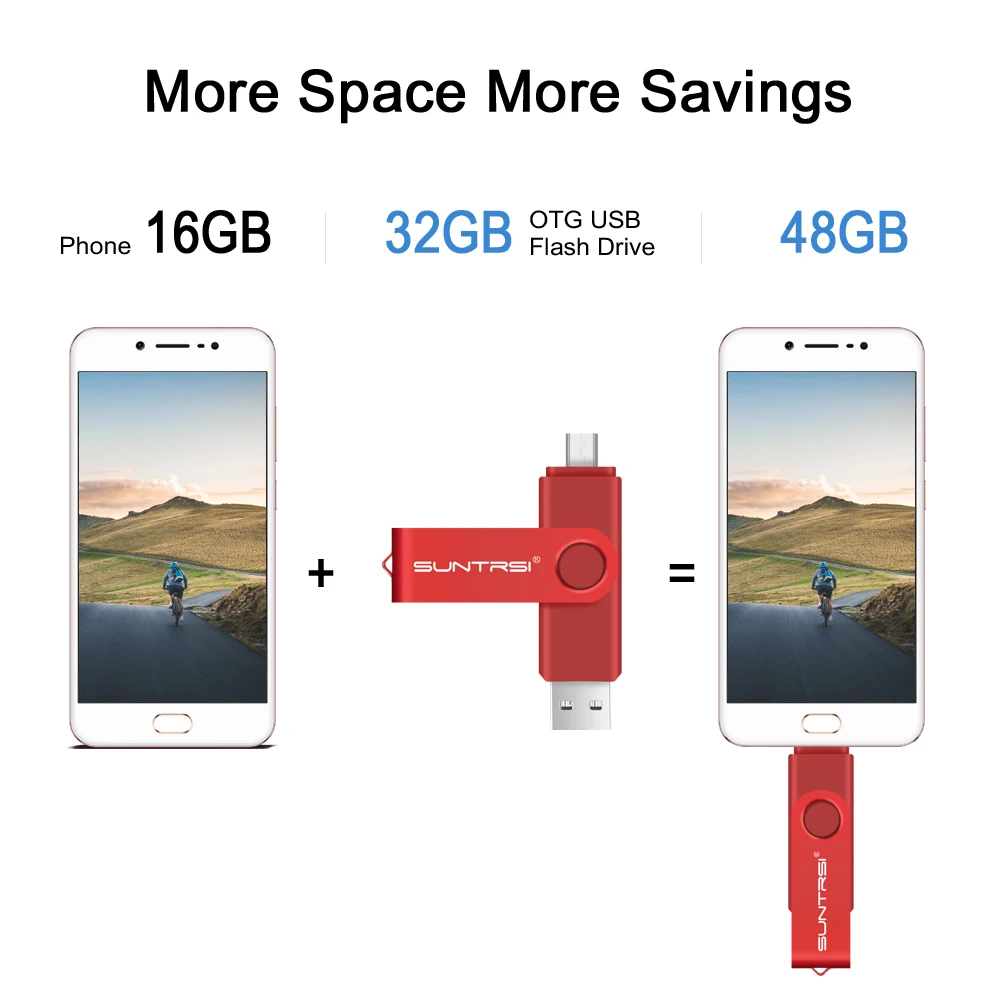 Sunstrsi USB флеш-накопитель 2,0 для Android смартфон 128 ГБ флеш-накопитель 32 Гб OTG металлическая usb флеш-карта 64 Гб usb флешка 16 ГБ логотип на заказ