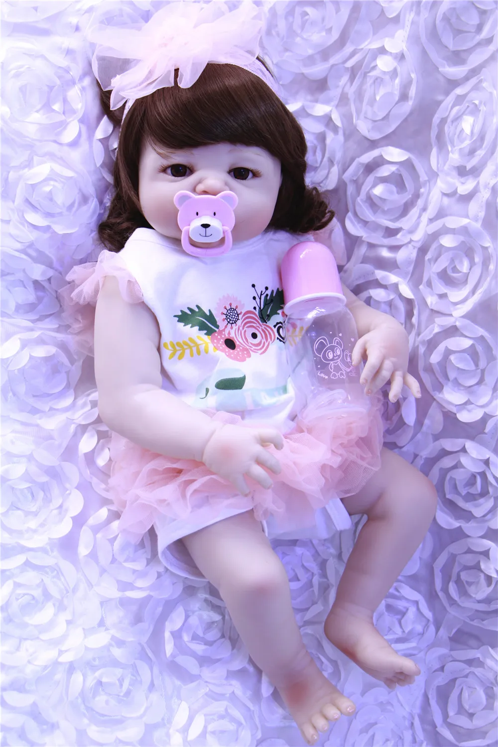 Кукла Reborn bebe 23 дюйма NPK полностью силиконовая кукла reborn детские игрушки для