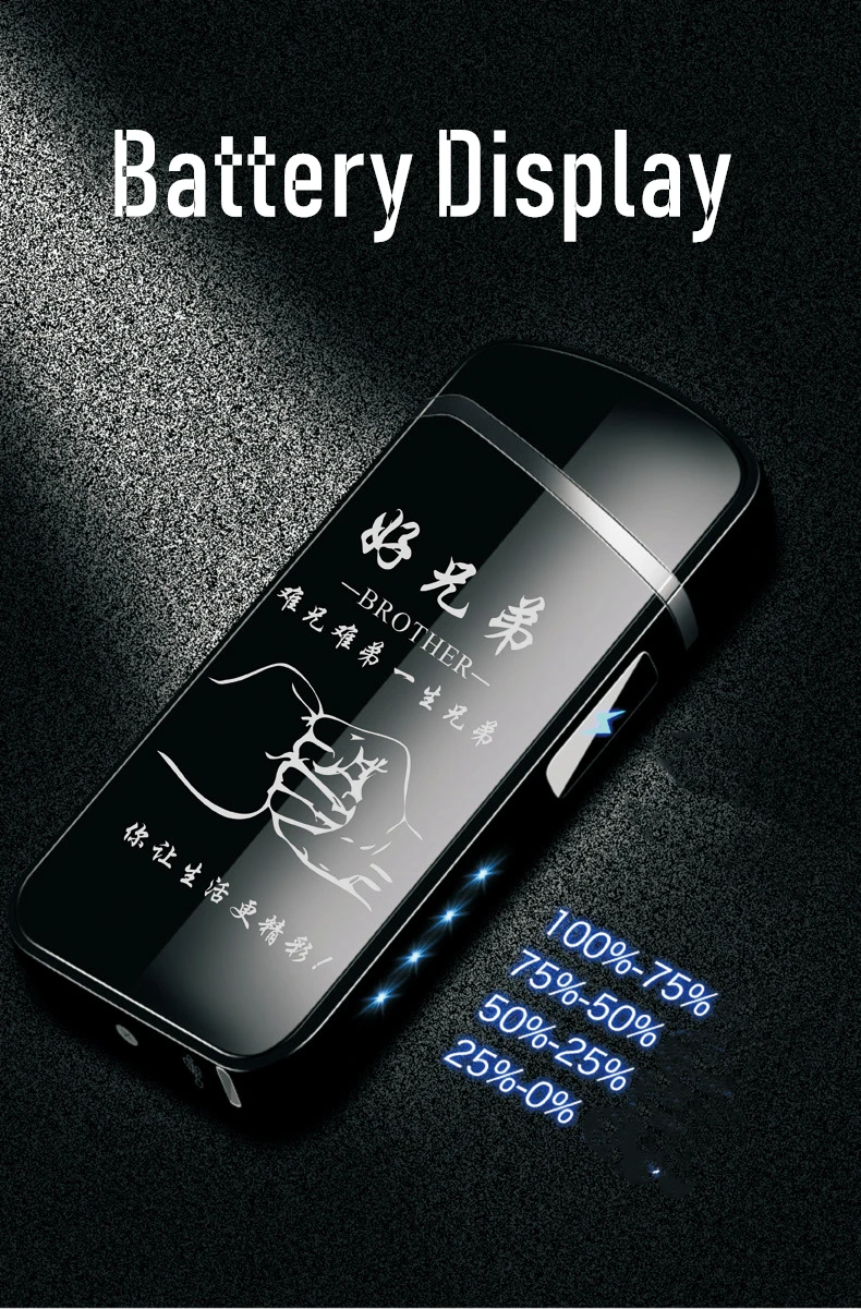 Новая электрическая зажигалка с гнездом USB power display металлическая перезаряжаемая Зажигалка для сигарет с двойной дугой Плазменные зажигалки высокого качества Gfit