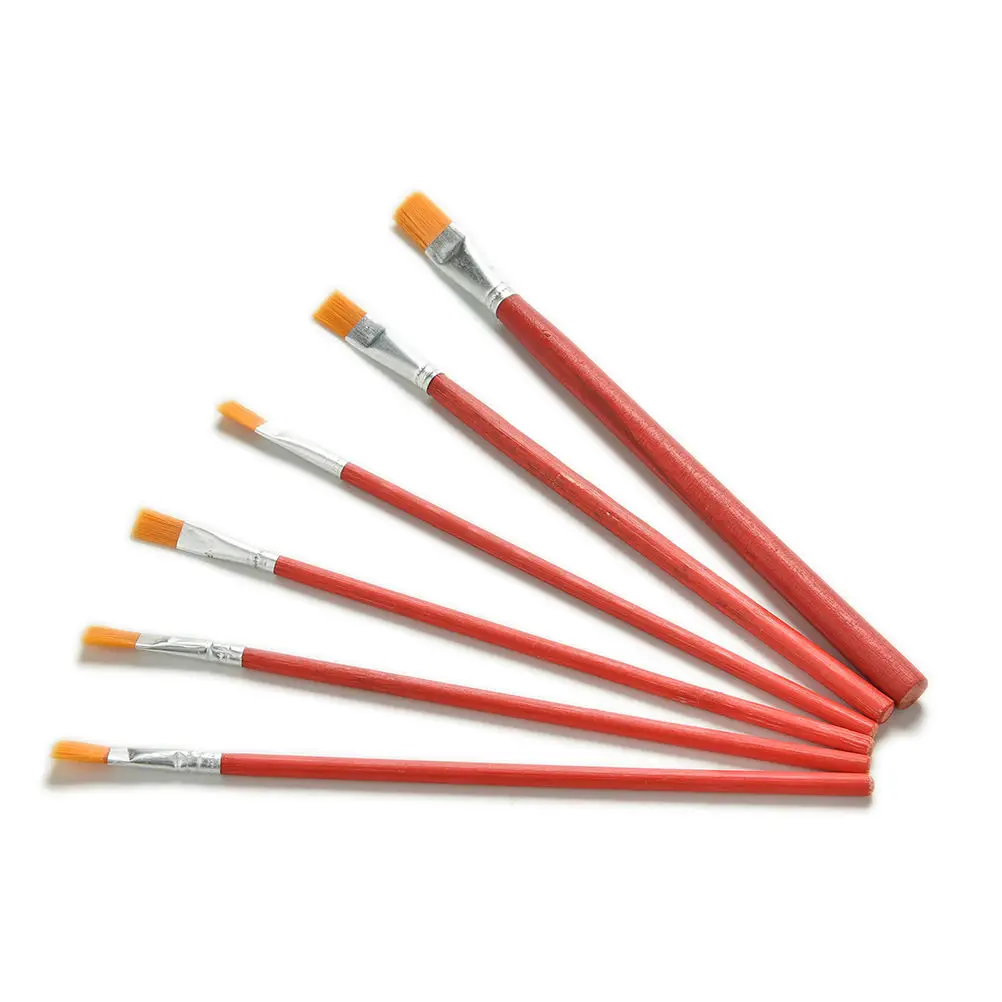 

6 Pcs/Set Artist Paint Nylon Hair Brush Watercolor Acrylic Oil Painting Supplies Wholesale