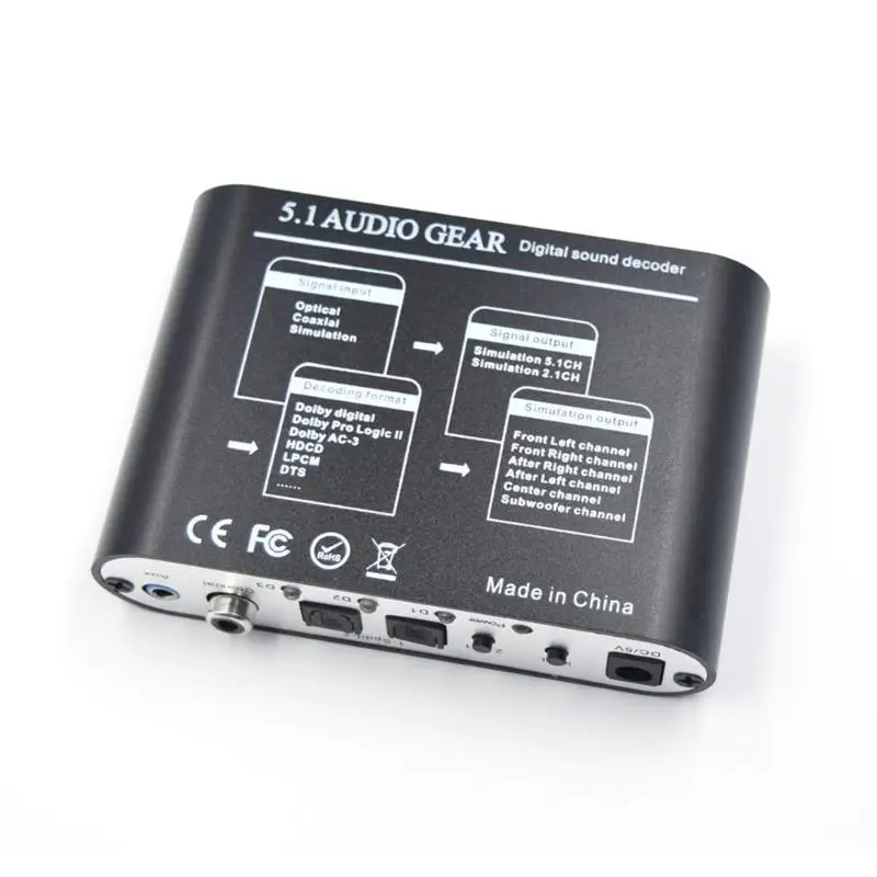 LEORY 5 V DTS/AC 3/6CH 1 цифровой аудиодекодер аудио Шестерни конвертер импульсно Кодовая