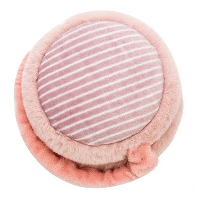 Stripe Dark Pink IANLAN, повседневные женские зимние наушники, регулируемые, для девочек, искусственный мех, мягкие, складные, для студентов, одноцветные, портативные, для ушей, теплые, IL00059 - Цвет: Stripe Dark Pink