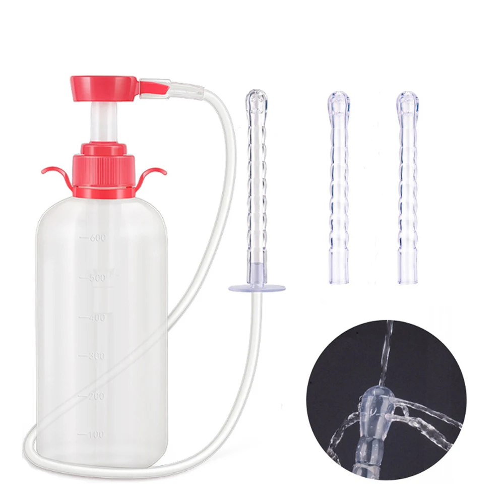 

600ML Medical Vaginal Clearner Anal Douche Enema Ass Anus Cleaning Syringe Washing Irrigator Clean Vagina Device Health Care