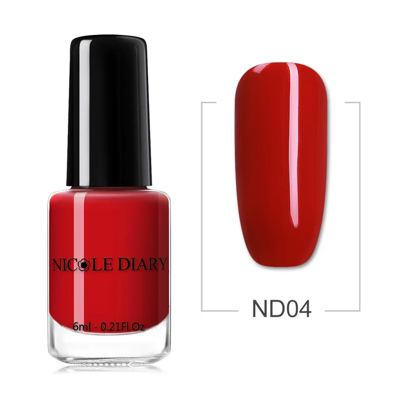 NICOLE DIARY 6ml Peel Off Nail Polish varnish Waterproof Water Base Pigment Gray Red Series Art Decoration | Красота и здоровье