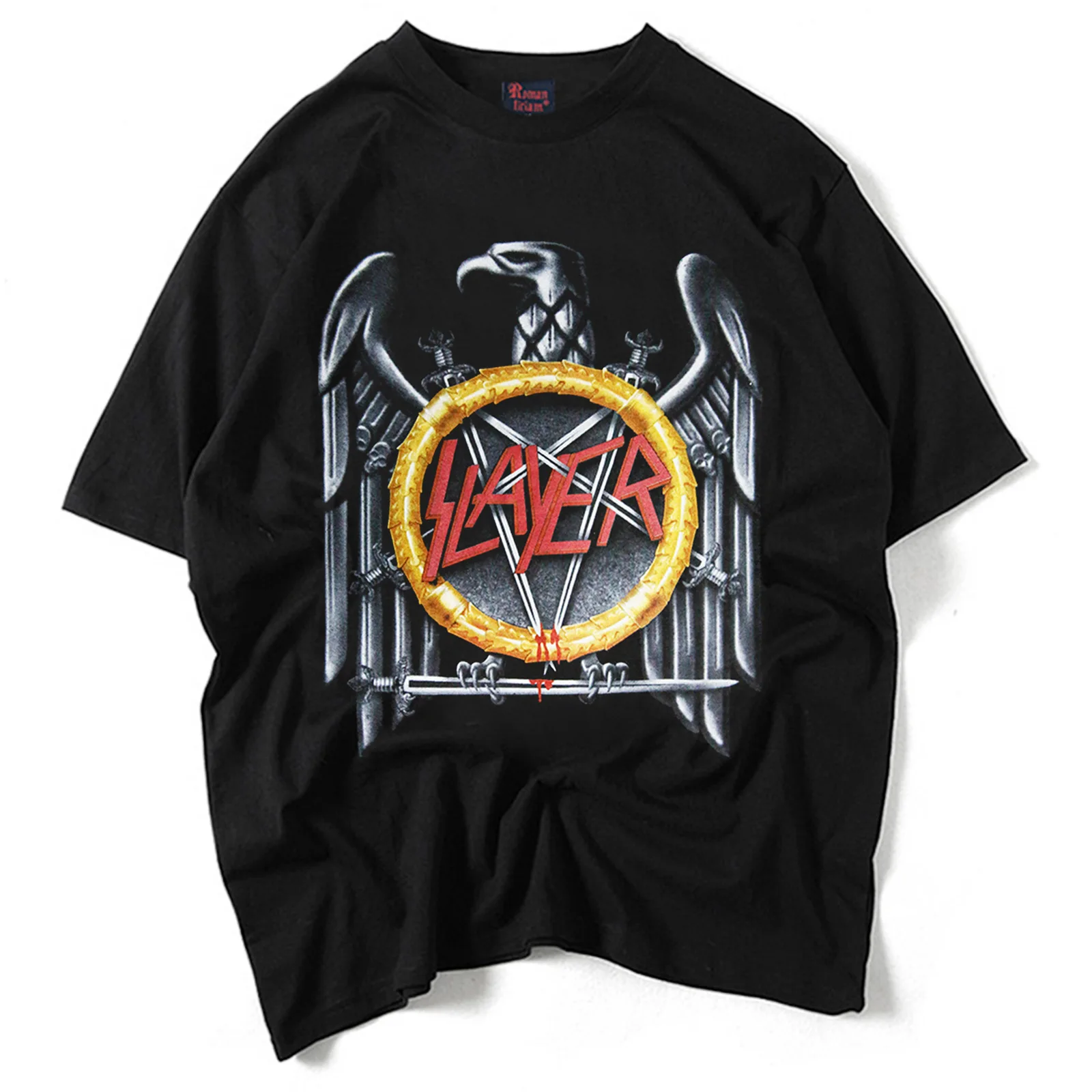 Лидер продаж, рок-группа Slayer, Мужская футболка, The Slayer speed Metal, мужская панк одежда, летняя футболка, высокое качество, уличная одежда - Цвет: A3aH6