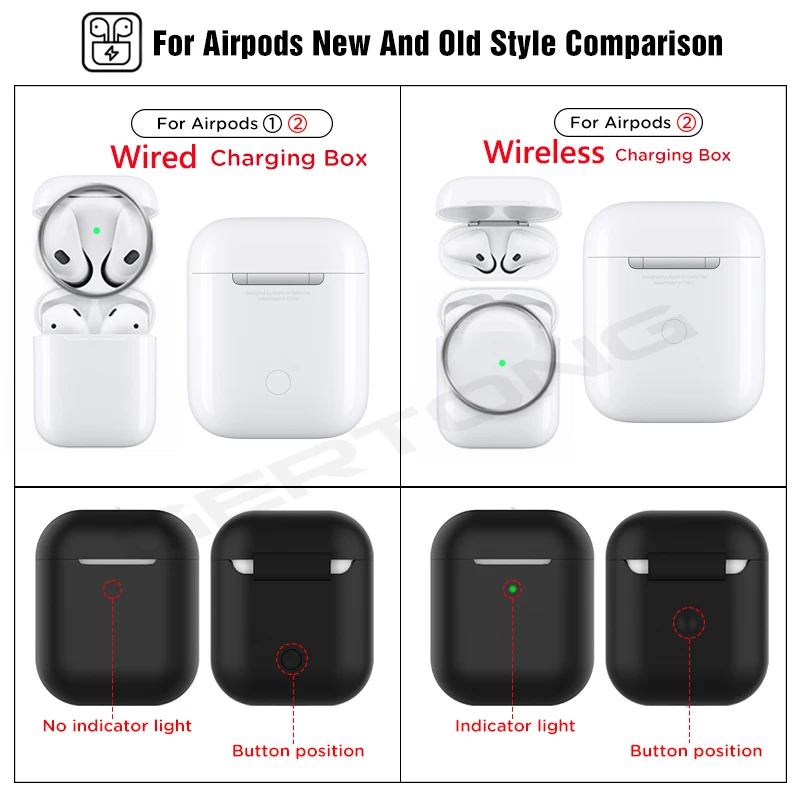 Силиконовый чехол для наушников для Airpods 2 Air pods 2, беспроводной зарядный чехол для Apple Airpods 2, простой мягкий чехол s