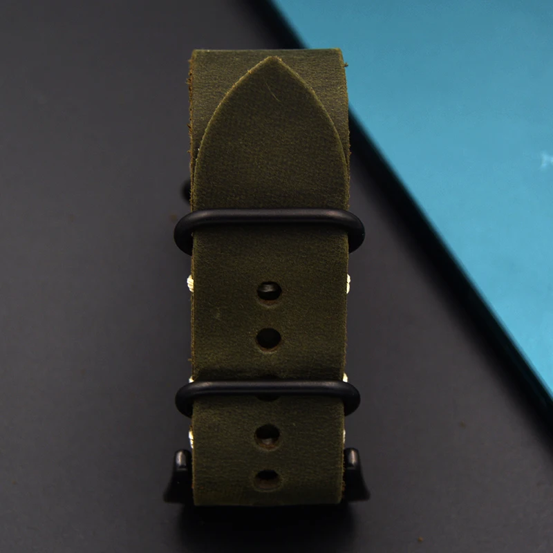 Ремешок для часов с браслетом из натуральной кожи зеленого цвета 20 22 24 26 мм |