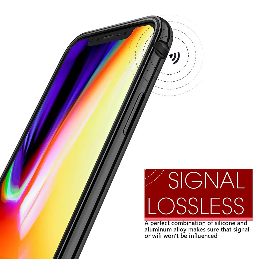 Ascromy For iPhone XS Bumper Case Luxury Aluminum Metal Silicone Frame Phone Coque Back Cover X S 10 Gold Accessories |