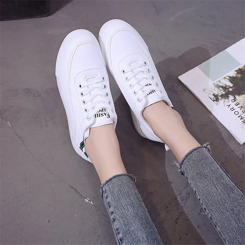 Женские кроссовки на платформе zapatillas mujer Белые Повседневные дышащие с круглым