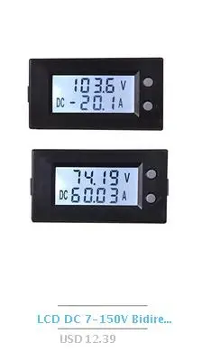 DC 0-500A зал кулоном метр мультиметр ЖК-дисплей DC двунаправленное Напряжение Ток Мощность емкость батареи монитор заряда разряда