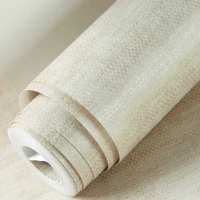 Light Beige Современные минималистичные нетканые обои рулон серый зеленый Кабинет гостиная спальня ТВ фон декор сплошной цвет обои - Цвет: Light Beige