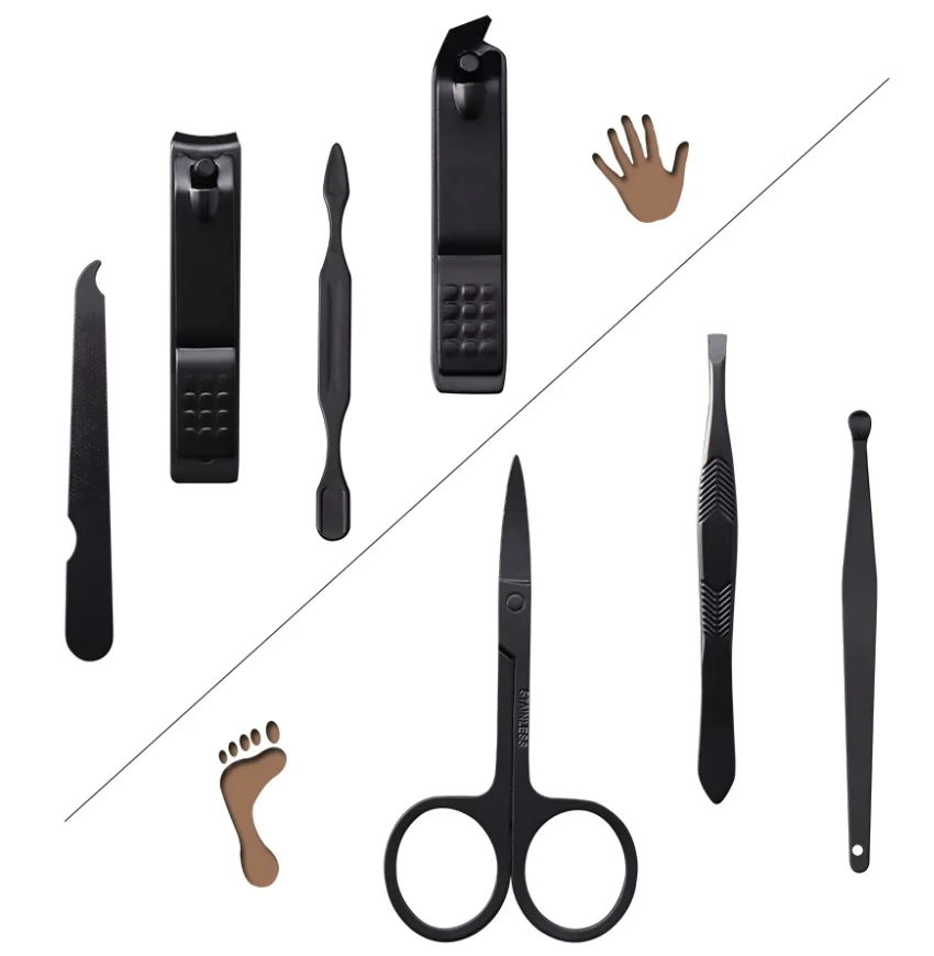 Набор для маникюра и педикюра из нержавеющей стали 7 шт./компл.|Ножницы триммеры| |