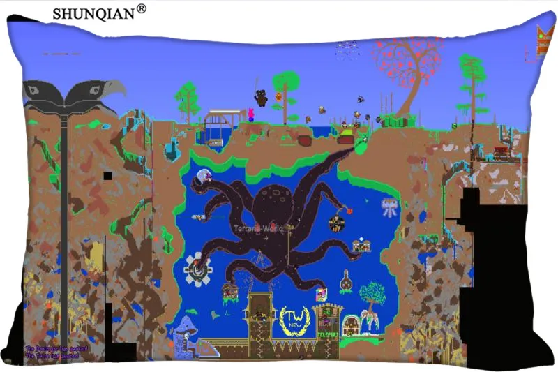 2016 Новый Классический игровой чехол для подушки terraria 16x24 дюйма удобный Лучший