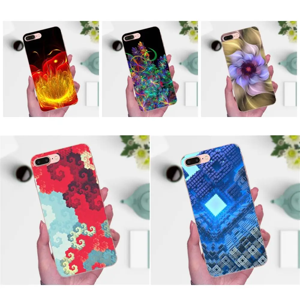 Красочные фрактальные арт 2018 для Apple iPhone 4 4S 5 5C 5S SE 6 6S 7 8 Plus X XS Max XR мягкие лучшие