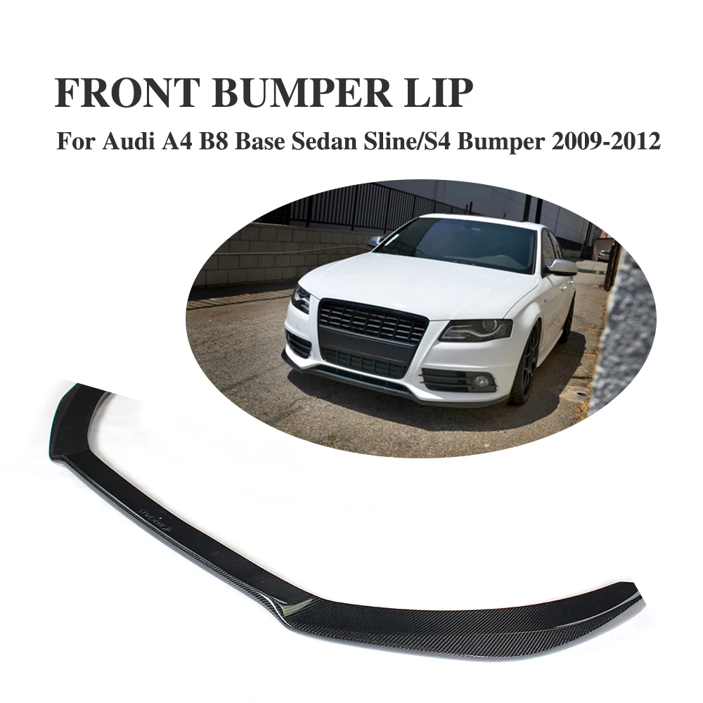 Передний бампер из углеродного волокна спойлер фартук для Audi A4 B8 S4 Sline 2009 2010 2011 2012 |