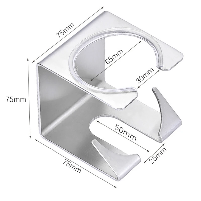 1pc Hanger Rack Multi-Function Stainless Steel Self-Adhesive Wall Hook Retainer For Razor Toothbrush Plug | Обустройство дома