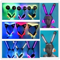 hot sale love live cyber idolized led headsetheadphone cosplay prop all members headpiece can be lighted for halloween party