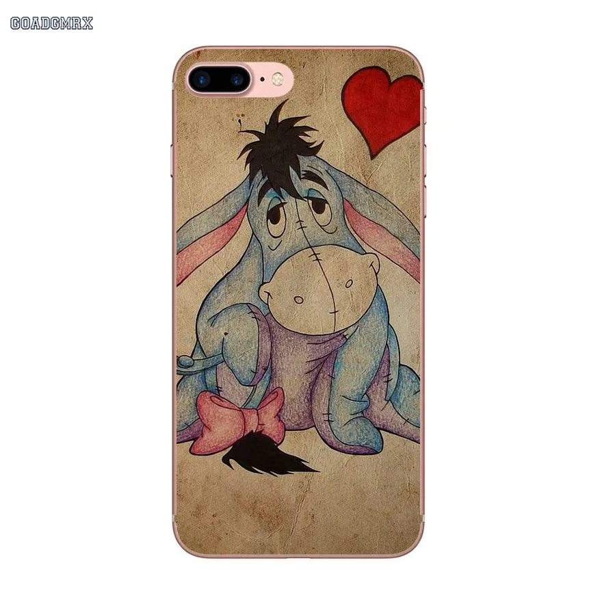Transparent TPU Bag Case Lovely Donkey Art Eeyore For Samsung Galaxy S2 S3 S4 S5 Mini Alpha S6 S7 edge S8 S9 Plus J1 Grand Prime | Мобильные
