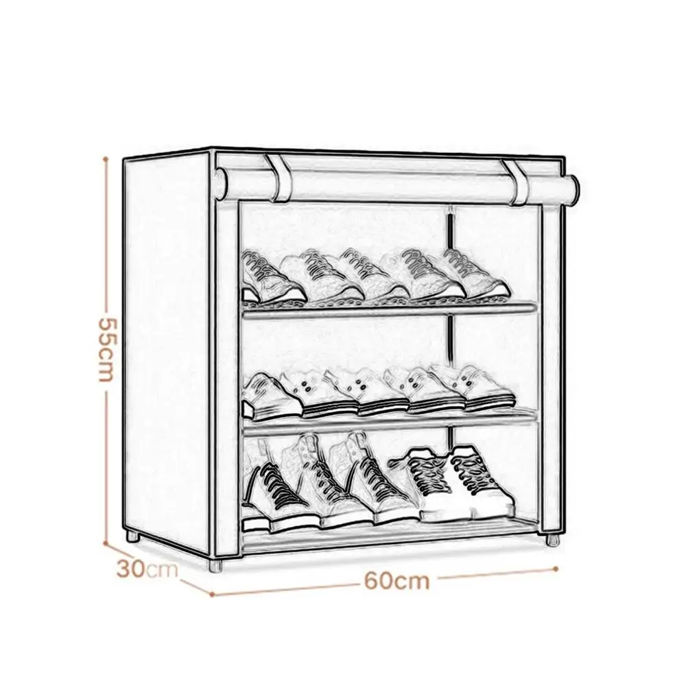 

multiple styles Dustproof Home Shoe Rack Size Non-Woven Multiple Layers Shoes Shelf Stand Holder Door Shoe Rack shoe organizer