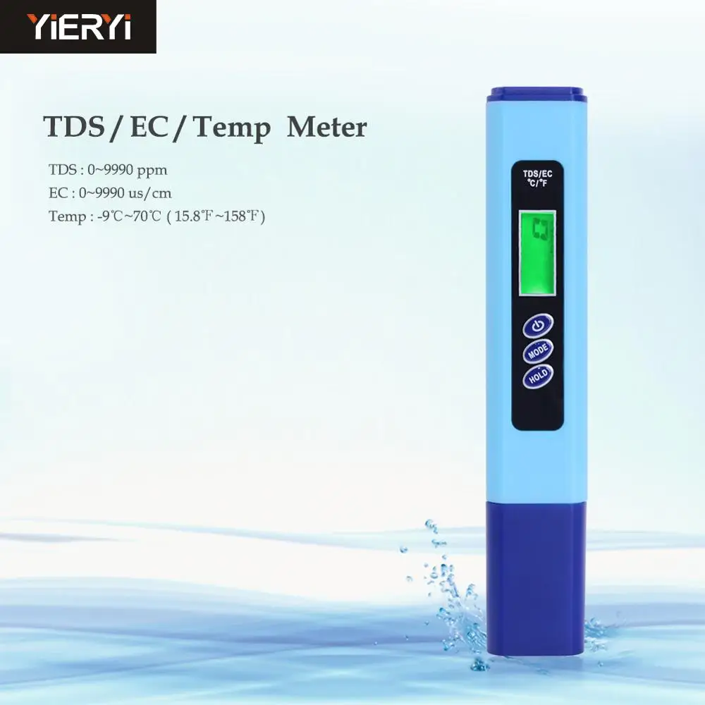 

Portable High-precision Ec/Tds/temperature Three-in-one Water Quality Analyzer Backlight Digital EC-936 Conductivity Meter