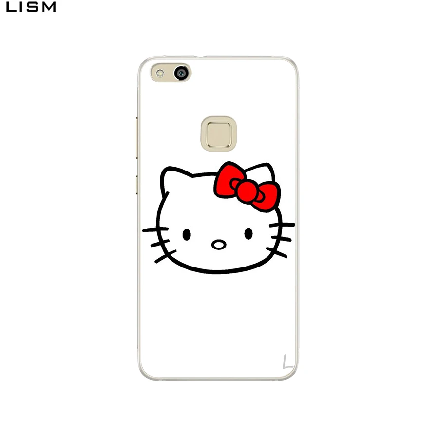 Жесткий чехол LISM hello kitty для huawei Honor 9 8 Lite 10 6C 7A Pro 6A Play 7X|Чехлы-накладки| |