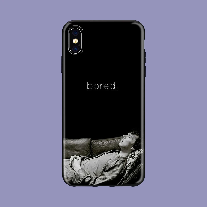 Шерлок 221b baker street черный мягкий чехол для телефона iPhone 8 7 6 6 S Plus X XS MAX 5 5S SE XR Шерлок