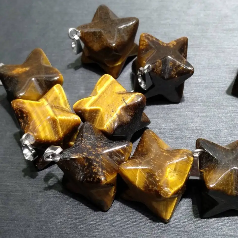 1 шт. Хрустальный кварцевый драгоценный камень Merkaba маятниковая подвеска амулет