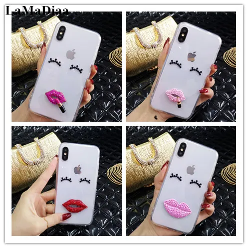 Милый блестящий чехол для телефона с алмазным улыбающимся лицом Samsung S10 S9 S8 S7 Plus