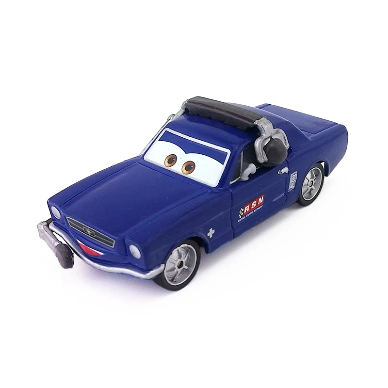 Дисней Pixar тачки Brent Mustangburger с гарнитурой металлическая литая под давлением игрушечная машинка 1:55 свободная абсолютно новая и