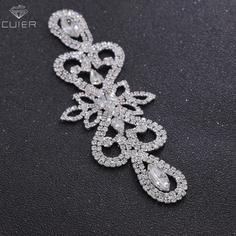 

10pcs rhinestones crystal flower appliques decorations for wedding dress glass strass women clothings sew on accessories