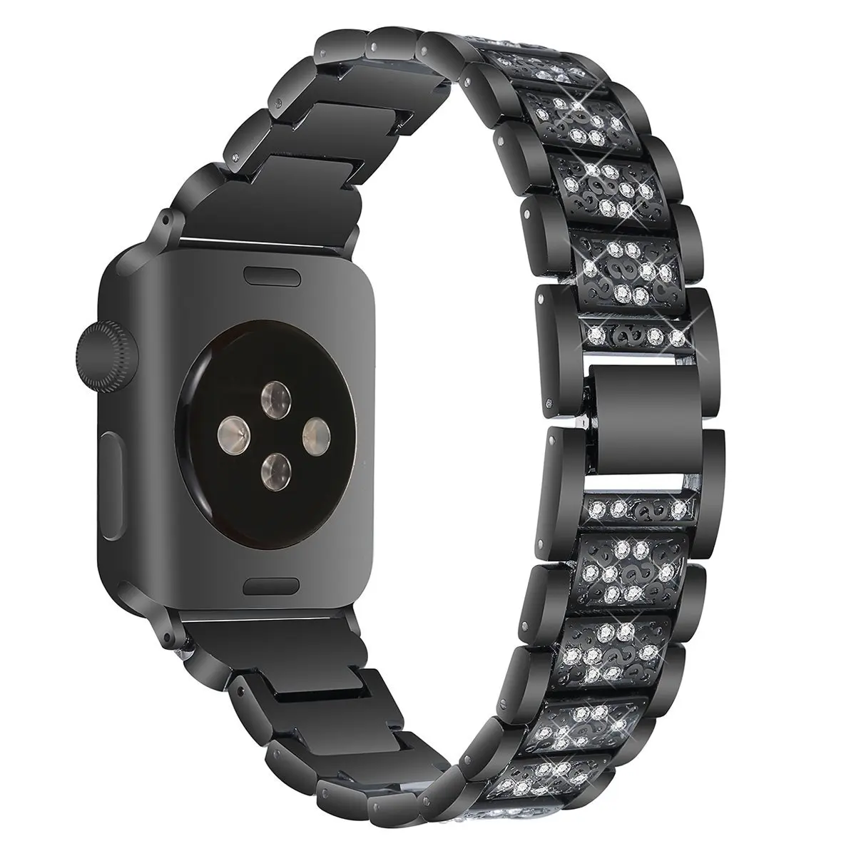 Алмазный ремешок для apple watch, ремешок 40 мм/44 мм, ремешок correa iwatch 42 мм/38 мм, ремешок для apple watch 5 4 3 2 1, браслет из нержавеющей стали