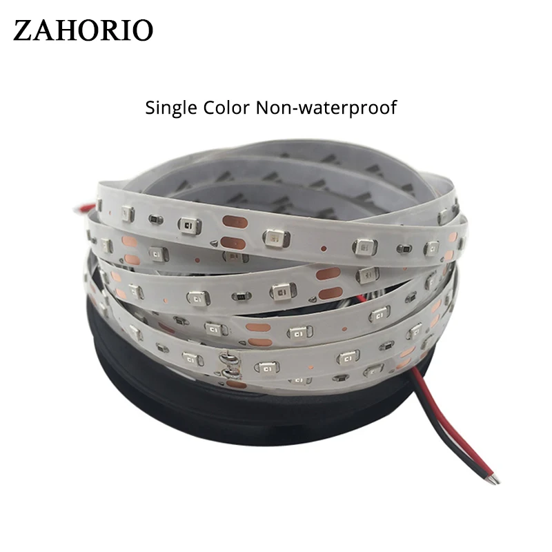 5 м Светодиодная лента 2835 3528 SMD 60 светодиодов/м DC12V IP20 не водонепроницаемый гибкий
