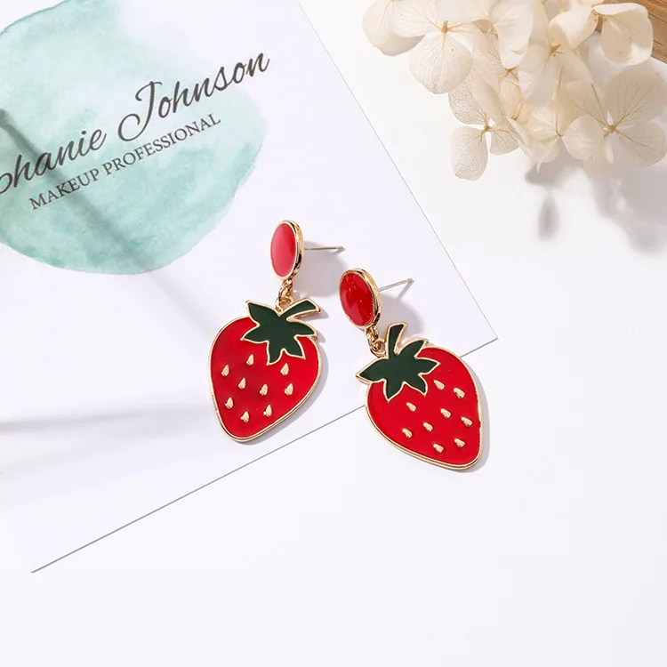 Yanglin Новая мода кактус клубника Cherry серьги фрукты и завод для Для женщин девочек