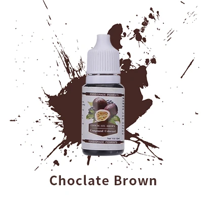 Chocolate brown Transhome пищевой краситель 1 шт. съедобный пигмент полезный, безопасный инструменты для украшения тортов из мастики Макарон крем торт выпечки инструменты для тортов - Цвет: Chocolate brown