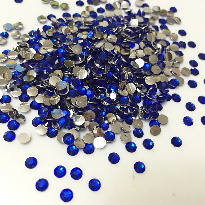 Круглые стразы из полимера Sapphire blue 14 граней 1000 шт./пакет 2 мм 3 с плоской задней