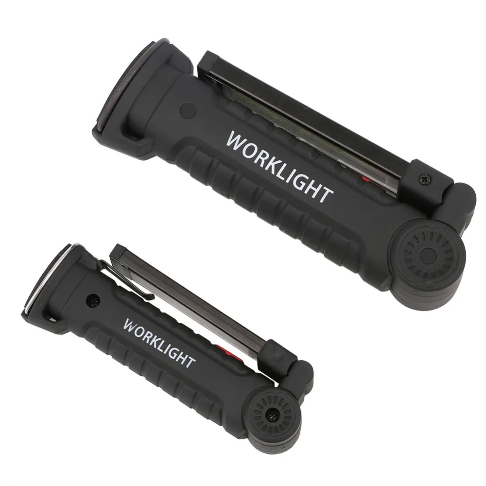 LED Work flashLight USB Rechargeable Pocket Light COB 360Rotate 5 Lighting Modes Magnetic Base portable waterproof light | Лампы и
