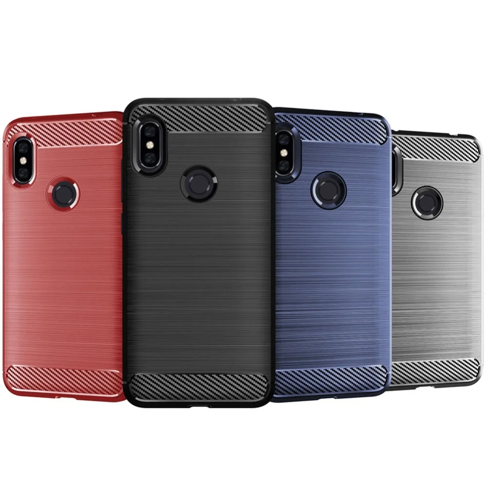 Силиконовый чехол для Xiao mi Red Note 7 6 5 4 Pro Чехол s карбоновый Xiaomi Max 3 2 8 8SE A2 A1 красный 4X5