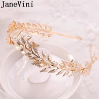janevini bruids haaraccessoires gold leaf bride headbands luxurious boho wedding hair accessories bridal headwear jewelry 2019