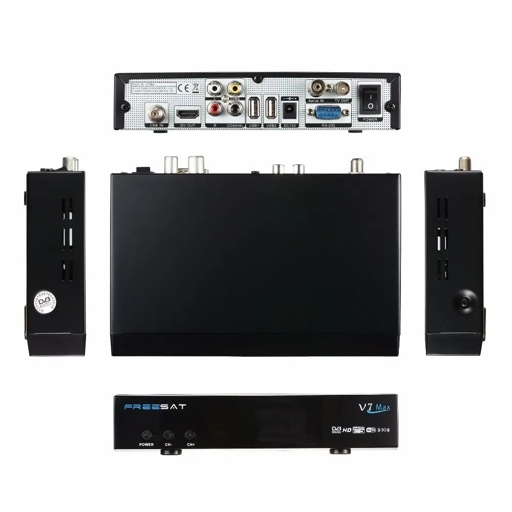 Freesat V7 Max DVB S2 рецепторов FUll HD fta аппарат поддерживает Bisskey Ccam PowerVu DRE Newcam