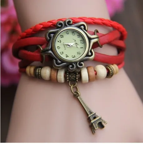 Цена акции старинные Эйфелева башня тег моды кварцевые часы женщины из