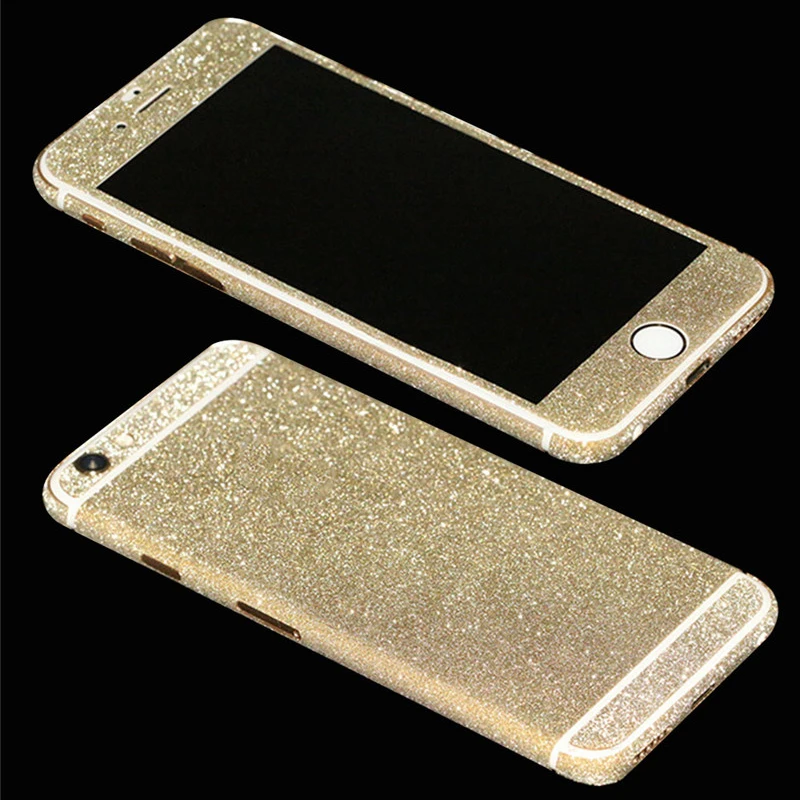 BALMORA 360 Giltter Body Sticker For IPhone 6 6s 7 8 Plus X Phone Screen Protector Apple Sparkle Full Cover Decal Skin Wrap |