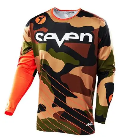 2018 семь moto cross Спортивная футболка для скоростного спуска Camiseta Ropa mtb с длинным