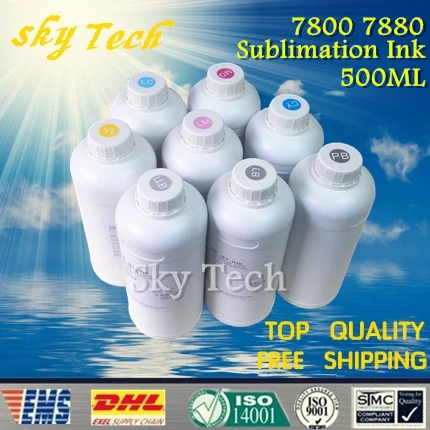 

8*500ML Sublimation ink suit for Epson 7880 7880C 7800 and Flatbed Printer ,8 color, For cloth, leather, metal, wood and etc