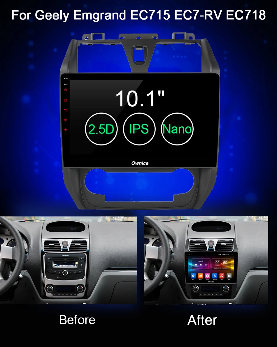 Ips 10,1 8 ядерный 4G+ 32G Android 9,0 автомобильный DVD Радио gps мультимедийный видео плеер для Geely Emgrand EC7 EC715 EC7-RV EC718 CarPlay DSP