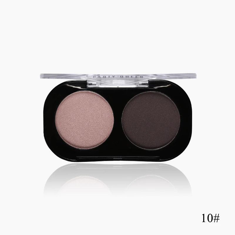 Вечерние queen Shimmer МАТОВЫЕ 2 цвета Тени для век Палитра косметический пигмент телесного цвета макияж интенсивный блеск цвет земли тени для век смоуки-Айз
