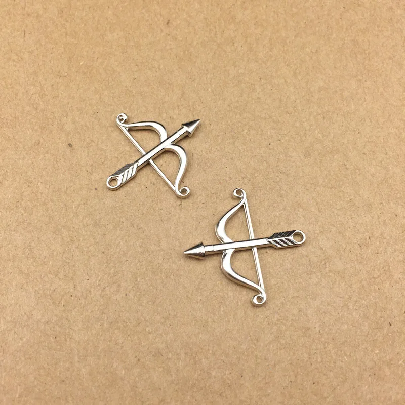 Arrow silver 10 шт Амура стрела Любовь Форма Подвески Серьги DIY Материал Золото Серебро Тон Металлические Подвески волосы сплав ювелирные изделия аксессуары YZ117 - Окраска металла: Arrow silver